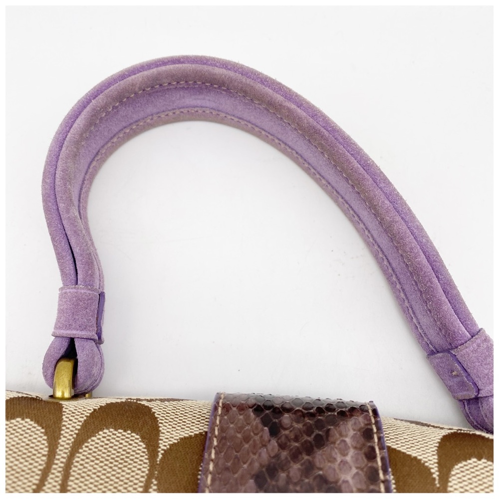 Coach Y2K Rare Pink and Purple Tweed Handbag DISCONTINUED - Picture 8 of 11